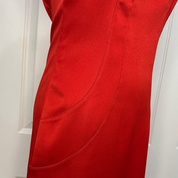 London Times Red Keyhole Sheath Bodycon Cocktail Valentine’s Day Dress Size S - Picture 8 of 17